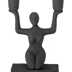 Lucie Candlestick 23x18 cm, Black