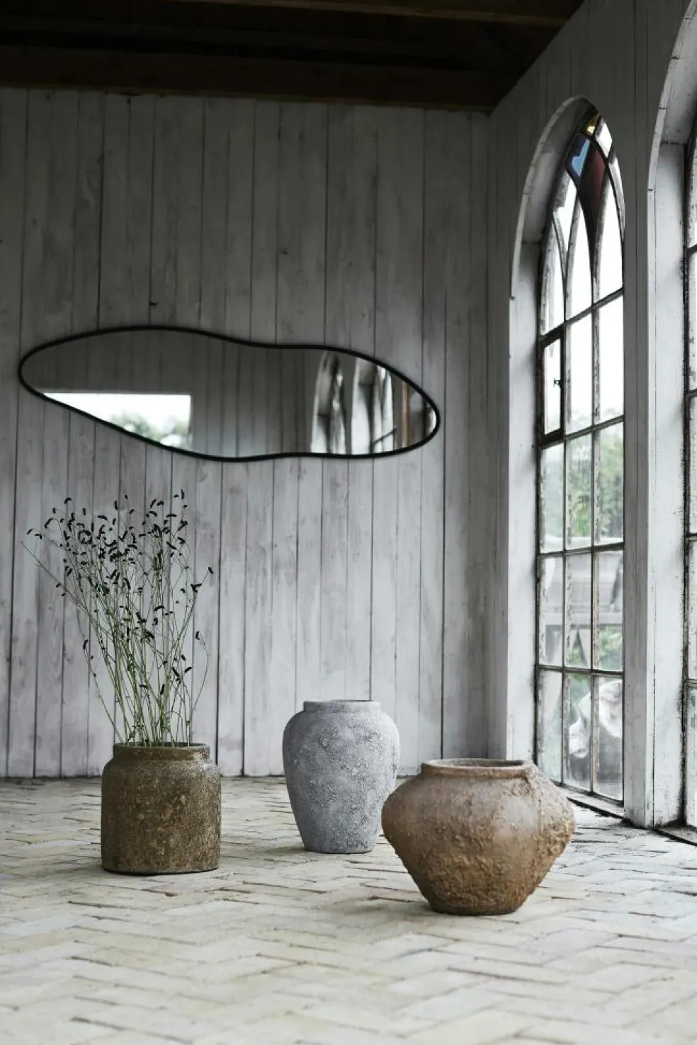 Luna Decorative Pot Beige, 38 cm