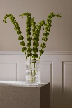 Lyngby Vase Swirl White, 15,5 cm