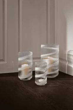 Lyngby Vase Swirl White, 15,5 cm