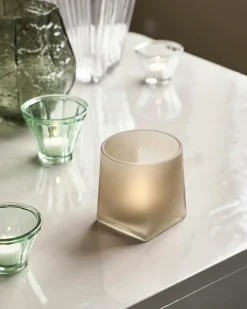 Made Candleholder 20 cm, Light brown