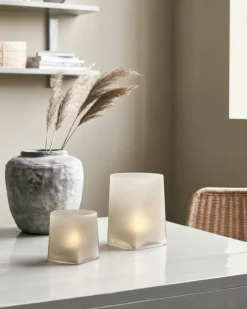 Made Candleholder 20 cm, Light brown