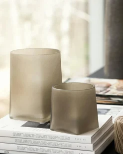 Made Candleholder 20 cm, Light brown