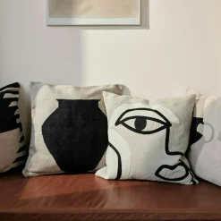 Manon Cushion Cover 50x50 cm, Black