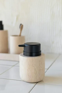 Marble Soap Dispenser Låg, Black Grey