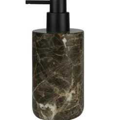 Marble Soap Dispenser Låg, Black Grey