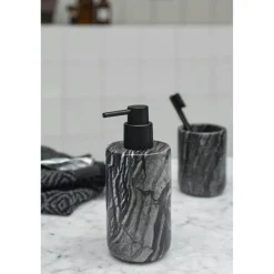 Marble Soap Dispenser Låg, Black Grey