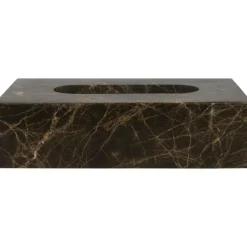 MARBLE Storage Box For Tissues, Brown