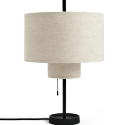 Margin Table Lamp, Black / Beige