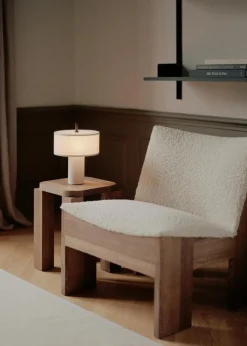 Margin Table Lamp Portable, Beige