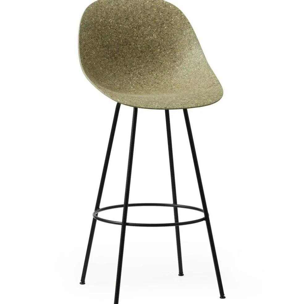 Mat Bar Chair 75 cm, Seaweed / Black