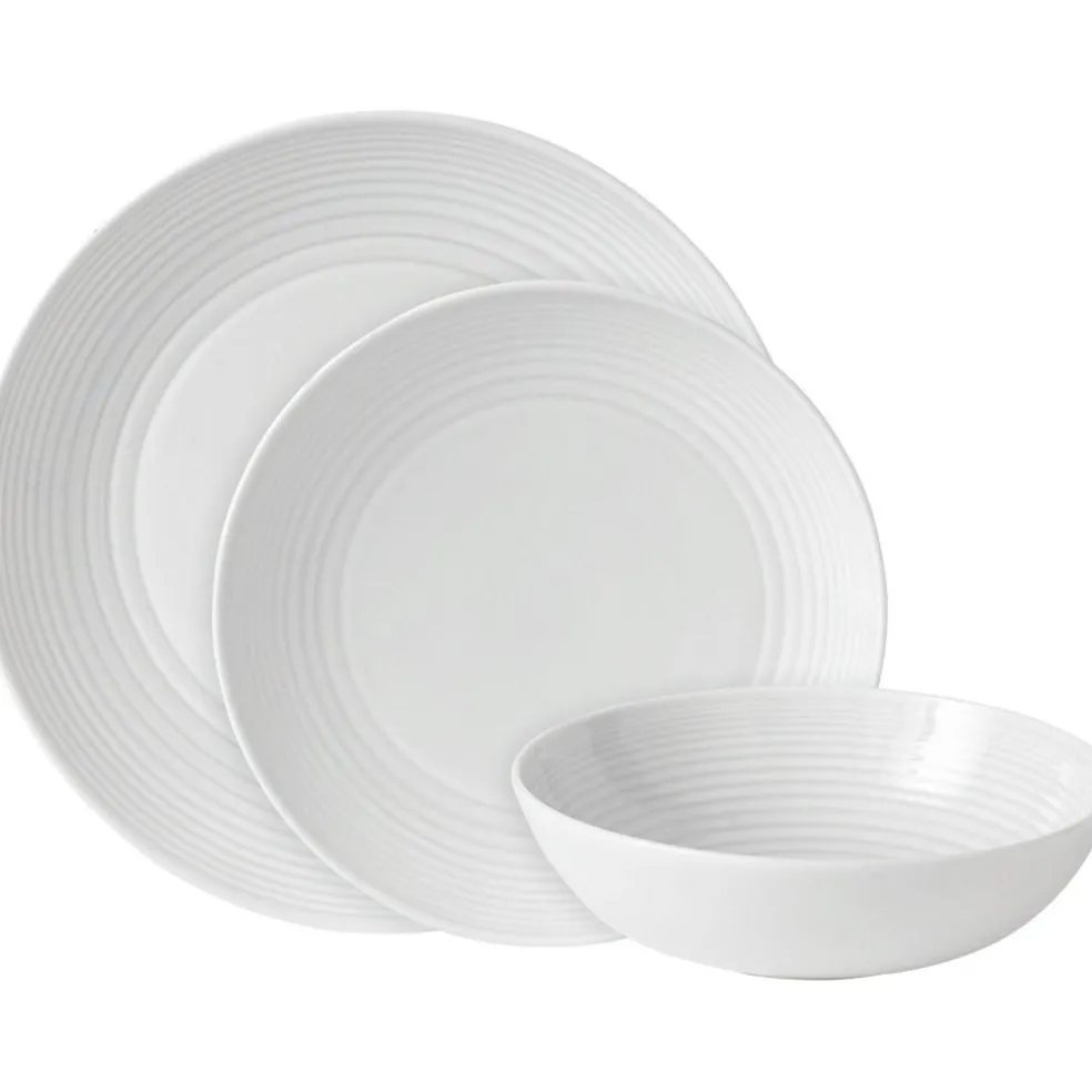 Maze White Dinnerware 12-pack