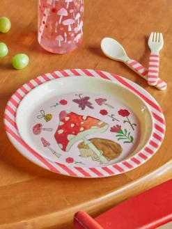 Melamine Plate 20 cm, Pink Happy Forest