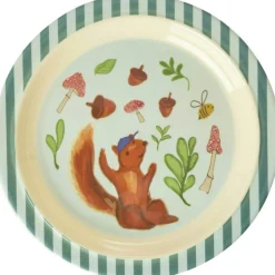 Melamine Plate 20 cm, Pink Happy Forest