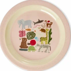 Melamine Plate 20 cm, Pink Happy Forest