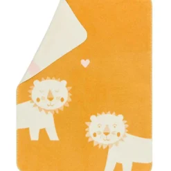Mila Baby Blanket 75x100 cm Lion, Yellow / Beige