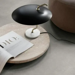 Model 537 Table Lamp, Brass / White