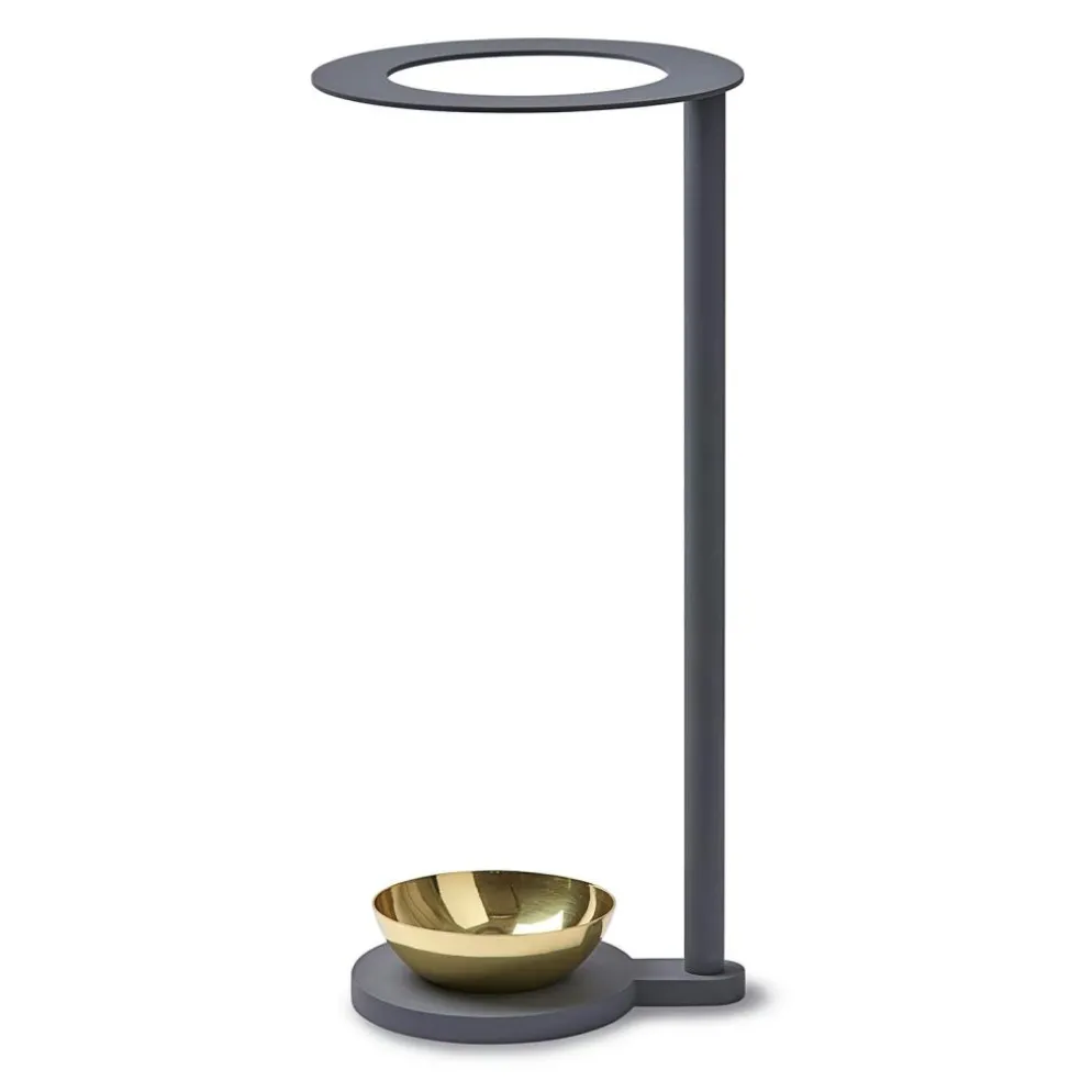 Monokel Umbrella Stand, Grey/Brass