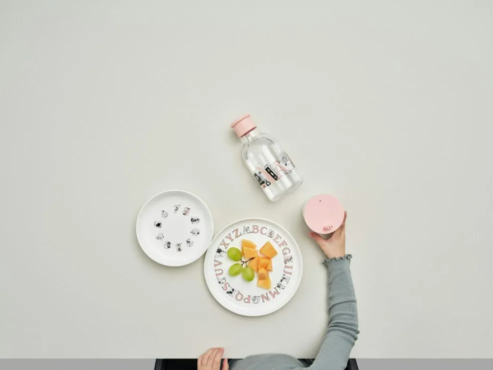 Moomin ABC Plate 15 cm, Salmon