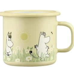 Moomin In the garden Enamel Mug 25 cl, Yellow