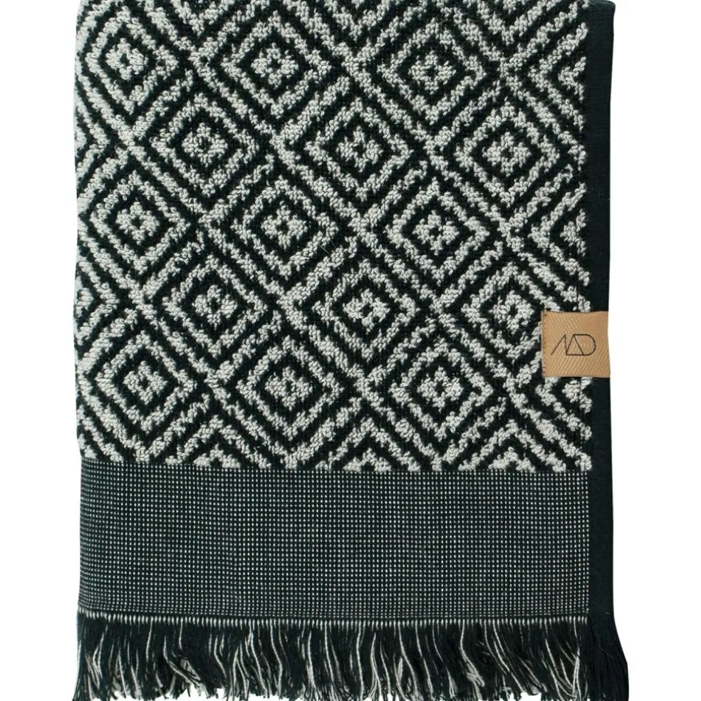 Morocco Guest Towel 35x55 cm 2-pack, Black / White