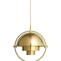 Multi-Lite Pendant 36 cm, Brass / Sea Grey Semi-matte