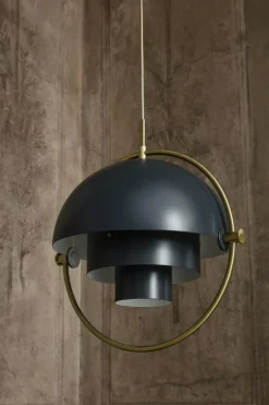 Multi-Lite Pendant 36 cm, Brass / Sea Grey Semi-matte