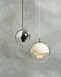 Multi-Lite Pendant 36 cm, Brass / Sea Grey Semi-matte
