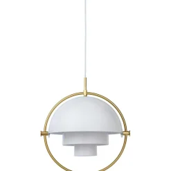 Multi-Lite Pendant 36 cm, Brass / Sea Grey Semi-matte