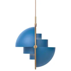 Multi-Lite Pendant 36 cm, Brass / Sea Grey Semi-matte