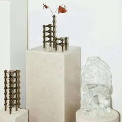 Nagel Candlestick 3 Pieces, Brushed Brass