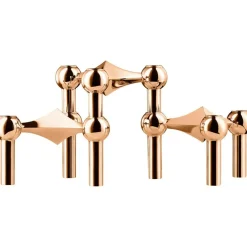 Nagel Candlestick 3 Pieces, Brushed Brass