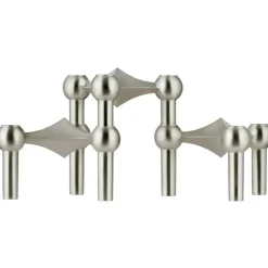 Nagel Candlestick 3 Pieces, Brushed Brass