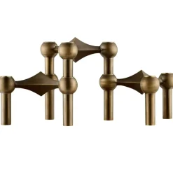 Nagel Candlestick 3 Pieces, Brushed Brass