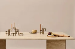 Nagel Candlestick 3 Pieces, Brushed Brass