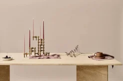 Nagel Candlestick 3 Pieces, Brushed Brass