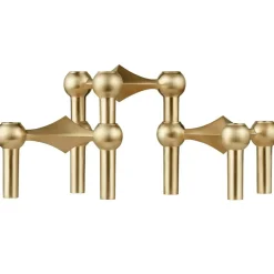 Nagel Candlestick 3 Pieces, Brushed Brass