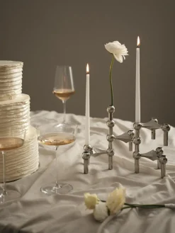 Nagel Candlestick, Brushed Brass