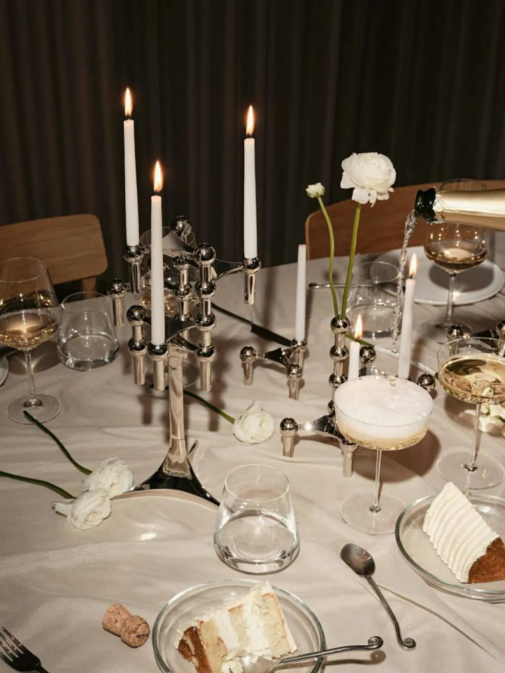 Nagel Candlestick, Brushed Brass