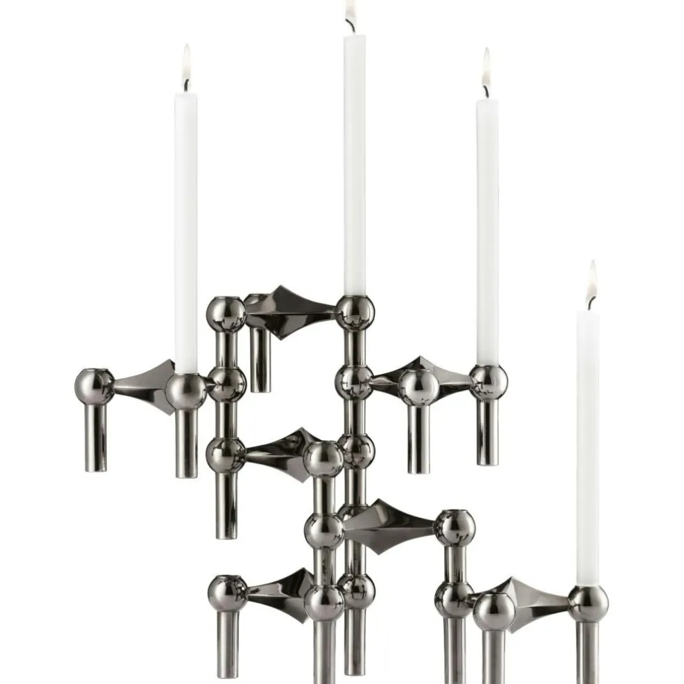 Nagel Candlestick, Brushed Brass