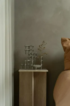 Nagel Candlestick, Brushed Brass