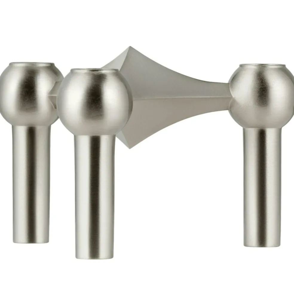 Nagel Candlestick, Brushed Brass