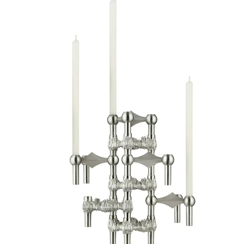 Nagel Candlestick, Brushed Brass