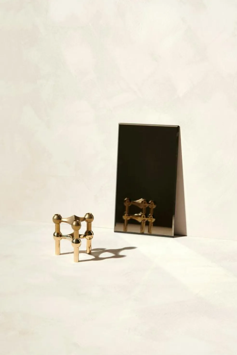 Nagel Candlestick, Brushed Brass