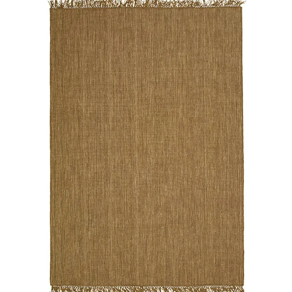 Nanda Dhurry Wool Rug 250x350 cm, Beige