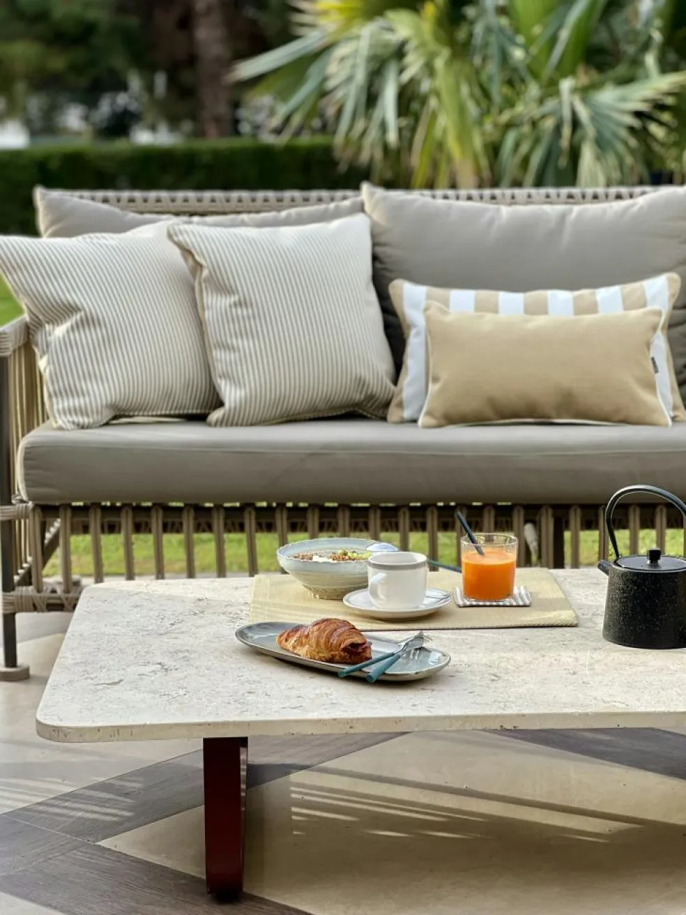 Narrow Stripe Coasters 10x10 cm 4-pack, Grey