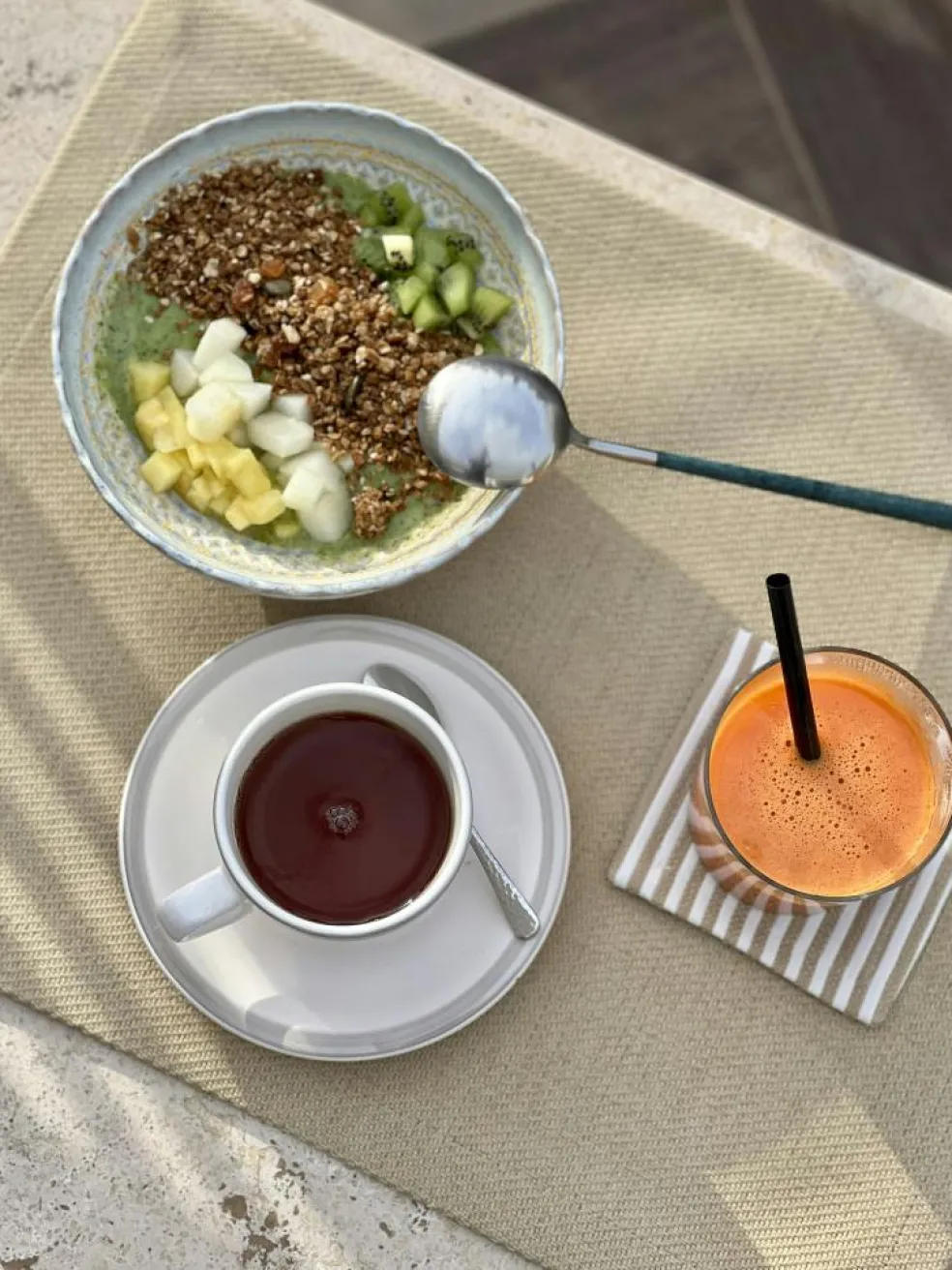 Narrow Stripe Coasters 10x10 cm 4-pack, Grey