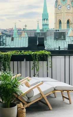 Narrow Stripe Sunbed Cushion 60x186 cm, Grey