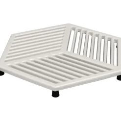 Natural Canvas Trivet Cast Iron 21,5x24,5 cm, White