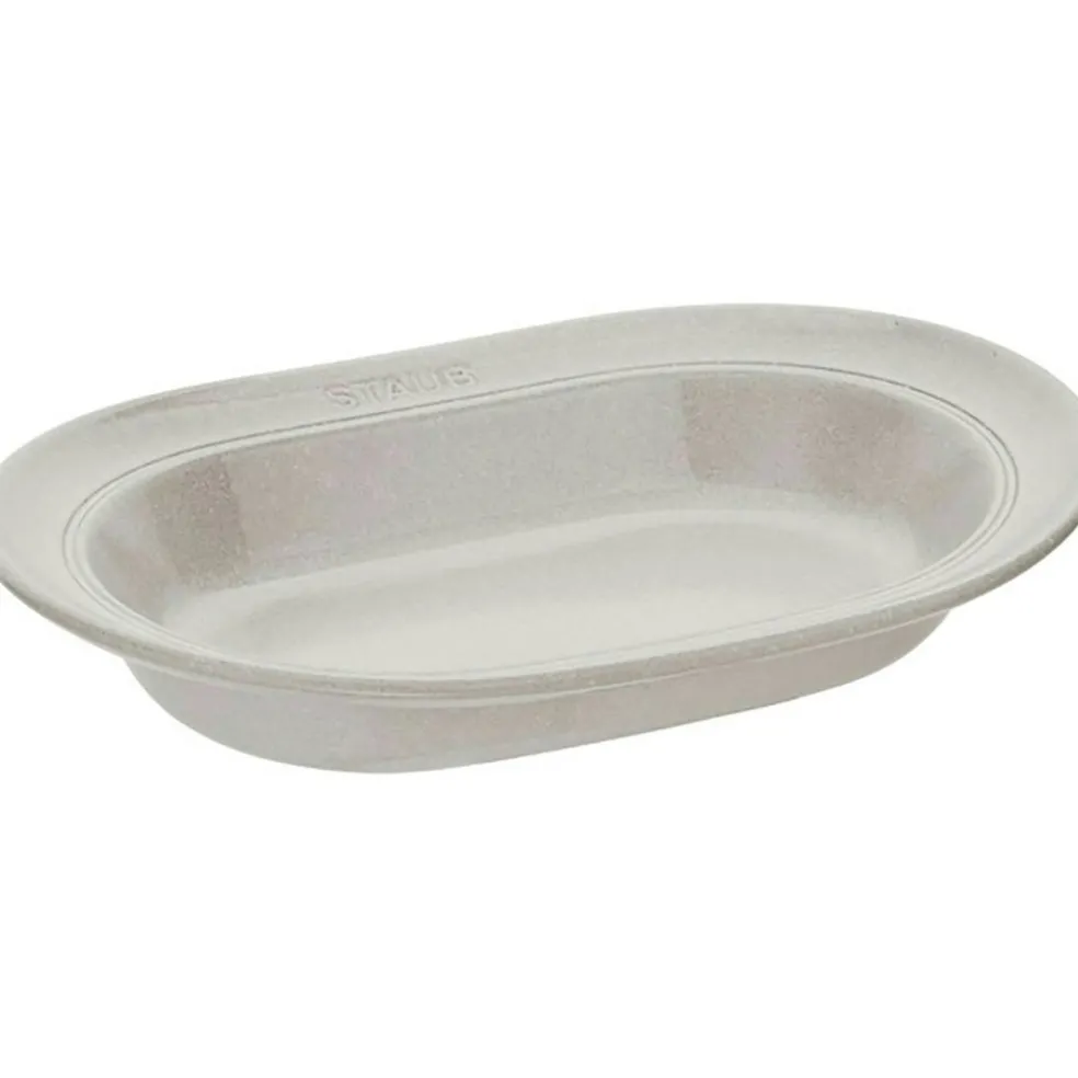 New White Truffle Saucer Oblong